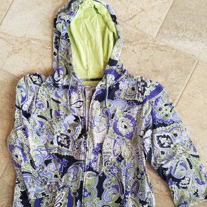 Caribbean Joe size medium zip up hoodie sweatshirt